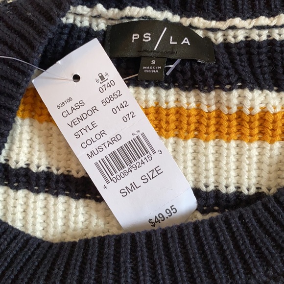NWT pacsun PS/LA Varsity Blue cropped sweater - Picture 3 of 5